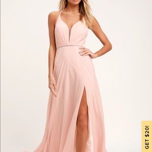 Lulu’s Blush Pink Maxi Dress